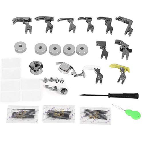 17 Set Universal Industrial Sewing Machine Parts with Case, Professional Sewing Machine Presser Feet Set, Narr